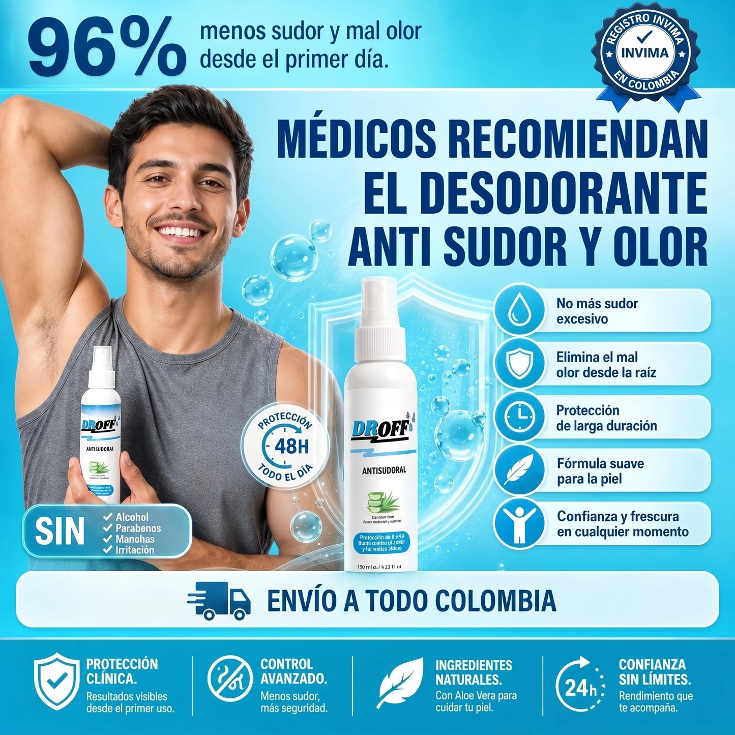 Desodorante DROFF - Tratamiento contra el sudor