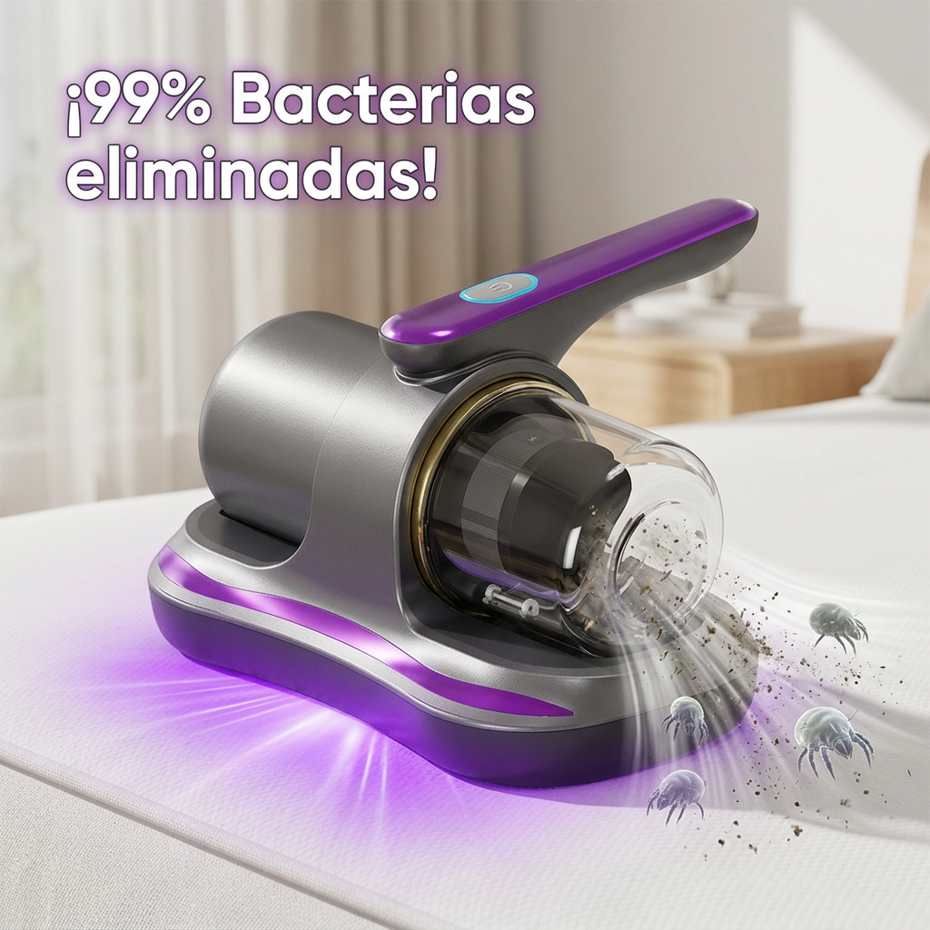 Aspiradora Portátil Eliminadora de Bacterias y Ácaros